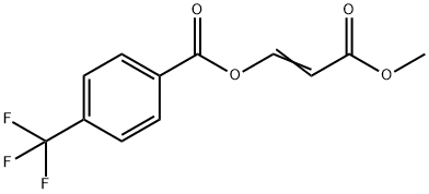 3-METHOXY-3-OXO-1-PROPENYL 4-(TRIFLUOROMETHYL)BENZENECARBOXYLATE Struktur