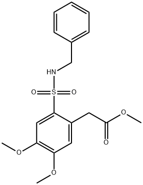 METHYL 2-(2-[(BENZYLAMINO)SULFONYL]-4,5-DIMETHOXYPHENYL)ACETATE Struktur