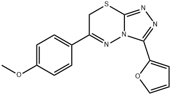 3-(2-FURYL)-6-(4-METHOXYPHENYL)-7H-[1,2,4]TRIAZOLO[3,4-B][1,3,4]THIADIAZINE Struktur