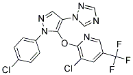 1-(4-CHLOROPHENYL)-4-(1H-1,2,4-TRIAZOL-1-YL)-1H-PYRAZOL-5-YL 3-CHLORO-5-(TRIFLUOROMETHYL)-2-PYRIDINYL ETHER Struktur