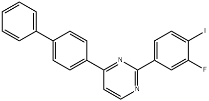 4-[1,1'-BIPHENYL]-4-YL-2-(3-FLUORO-4-IODOPHENYL)PYRIMIDINE Struktur