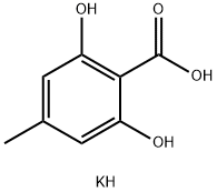 2,6-DIHYDROXY-4-METHYLBENZOIC ACID POTASSIUM SALT Struktur