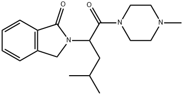 2-(3-METHYL-1-[(4-METHYLPIPERAZINO)CARBONYL]BUTYL)-1-ISOINDOLINONE Struktur