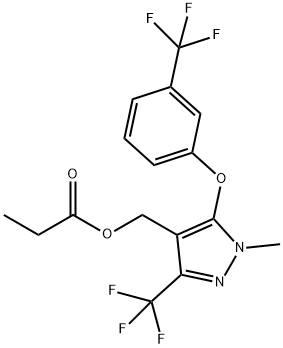 (1-METHYL-3-(TRIFLUOROMETHYL)-5-[3-(TRIFLUOROMETHYL)PHENOXY]-1H-PYRAZOL-4-YL)METHYL PROPIONATE Struktur