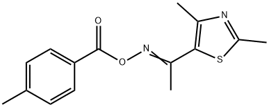 2,4-DIMETHYL-5-([(4-METHYLBENZOYL)OXY]ETHANIMIDOYL)-1,3-THIAZOLE Struktur