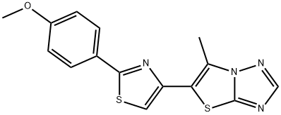 5-[2-(4-METHOXYPHENYL)-1,3-THIAZOL-4-YL]-6-METHYL[1,3]THIAZOLO[3,2-B][1,2,4]TRIAZOLE Struktur