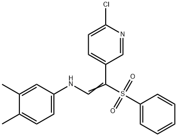 N-[(Z)-2-(6-CHLORO-3-PYRIDINYL)-2-(PHENYLSULFONYL)ETHENYL]-3,4-DIMETHYLANILINE Struktur