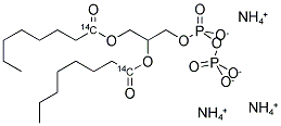 1,2-DIOCTANOYL-RAC-GLYCEROL PYROPHOSPHATE TRIAMMONIUM SALT [OCTANOYL 1-14C] Struktur