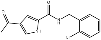 4-ACETYL-N-(2-CHLOROBENZYL)-1H-PYRROLE-2-CARBOXAMIDE Struktur