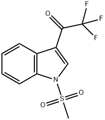 2,2,2-TRIFLUORO-1-[1-(METHYLSULFONYL)-1H-INDOL-3-YL]-1-ETHANONE Struktur