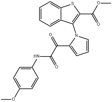 METHYL 3-(2-[2-(4-METHOXYANILINO)-2-OXOACETYL]-1H-PYRROL-1-YL)-1-BENZOTHIOPHENE-2-CARBOXYLATE Struktur