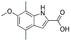 6-METHOXY-4,7-DIMETHYL-1H-INDOLE-2-CARBOXYLIC ACID Struktur