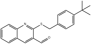 2-([4-(TERT-BUTYL)BENZYL]SULFANYL)-3-QUINOLINECARBALDEHYDE Struktur