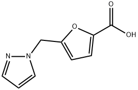 5-PYRAZOL-1-YLMETHYL-FURAN-2-CARBOXYLIC ACID Struktur