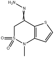 1-METHYL-2LAMBDA6-THIENO[3,2-C][1,2]THIAZINE-2,2,4(1H,3H)-TRIONE 4-HYDRAZONE Struktur