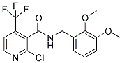 2-CHLORO-N-(2,3-DIMETHOXYBENZYL)-4-(TRIFLUOROMETHYL)NICOTINAMIDE Struktur