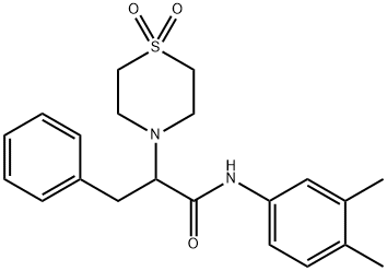 N-(3,4-DIMETHYLPHENYL)-2-(1,1-DIOXO-1LAMBDA6,4-THIAZINAN-4-YL)-3-PHENYLPROPANAMIDE Struktur