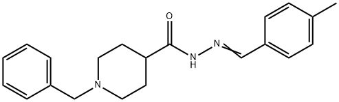 1-BENZYL-N'-[(E)-(4-METHYLPHENYL)METHYLIDENE]-4-PIPERIDINECARBOHYDRAZIDE Struktur