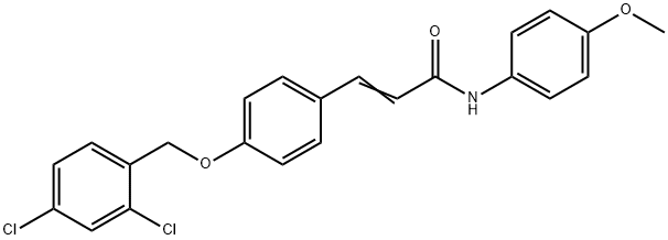 (E)-3-(4-[(2,4-DICHLOROBENZYL)OXY]PHENYL)-N-(4-METHOXYPHENYL)-2-PROPENAMIDE Struktur