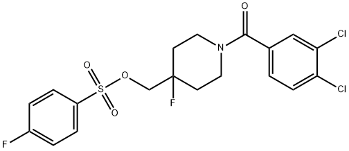 [1-(3,4-DICHLOROBENZOYL)-4-FLUORO-4-PIPERIDINYL]METHYL 4-FLUOROBENZENESULFONATE Struktur