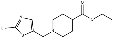 ETHYL 1-[(2-CHLORO-1,3-THIAZOL-5-YL)METHYL]-4-PIPERIDINECARBOXYLATE Struktur