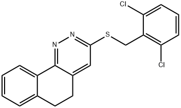 2,6-DICHLOROBENZYL 5,6-DIHYDROBENZO[H]CINNOLIN-3-YL SULFIDE Struktur