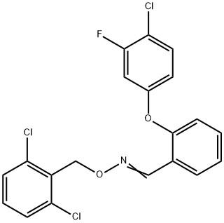 2-(4-CHLORO-3-FLUOROPHENOXY)BENZENECARBALDEHYDE O-(2,6-DICHLOROBENZYL)OXIME Struktur