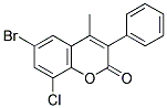 6-BROMO-8-CHLORO-4-METHYL-3-PHENYLCOUMARIN Struktur