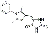 (5E)-5-[(2,5-DIMETHYL-1-PYRIDIN-3-YL-1H-PYRROL-3-YL)METHYLENE]-2-THIOXOIMIDAZOLIDIN-4-ONE Struktur