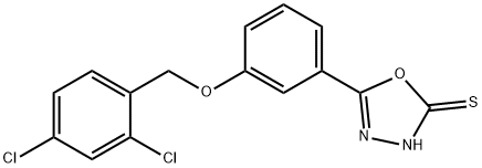 5-(3-[(2,4-DICHLOROBENZYL)OXY]PHENYL)-1,3,4-OXADIAZOL-2-YLHYDROSULFIDE Struktur