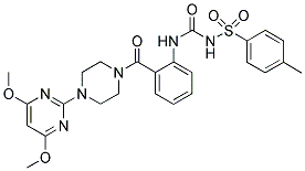 N-[2-((4-(4,6-DIMETHOXYPYRIMIDIN-2-YL)PIPERAZIN-1-YL)CARBONYL)PHENYL]-N'-((4-METHYLPHENYL)SULPHONYL)UREA Struktur