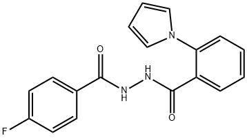 N'-(4-FLUOROBENZOYL)-2-(1H-PYRROL-1-YL)BENZENECARBOHYDRAZIDE Struktur