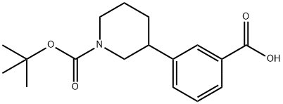 3-(1-(TERT-BUTOXYCARBONYL)PIPERIDIN-3-YL)BENZOIC ACID Struktur