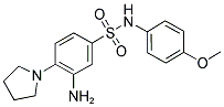 3-AMINO-N-(4-METHOXY-PHENYL)-4-PYRROLIDIN-1-YL-BENZENESULFONAMIDE Struktur