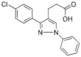 3-(4-CHLOROPHENYL)-1-PHENYLPYRAZOLE-4-PROPIONIC ACID Struktur