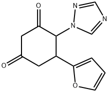 5-(2-FURYL)-4-(1H-1,2,4-TRIAZOL-1-YL)-1,3-CYCLOHEXANEDIONE Struktur