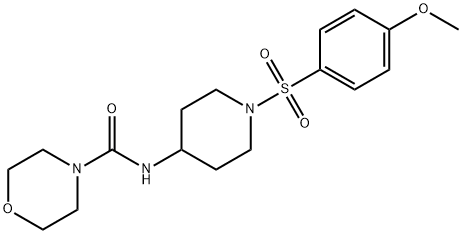 N-(1-[(4-METHOXYPHENYL)SULFONYL]-4-PIPERIDINYL)-4-MORPHOLINECARBOXAMIDE Struktur