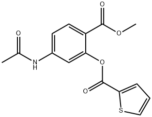 5-(ACETYLAMINO)-2-(METHOXYCARBONYL)PHENYL 2-THIOPHENECARBOXYLATE Struktur