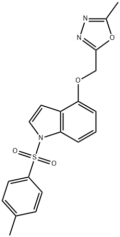 (5-METHYL-1,3,4-OXADIAZOL-2-YL)METHYL 1-[(4-METHYLPHENYL)SULFONYL]-1H-INDOL-4-YL ETHER Struktur