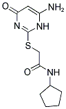 2-[(6-AMINO-4-OXO-1,4-DIHYDROPYRIMIDIN-2-YL)THIO]-N-CYCLOPENTYLACETAMIDE Struktur