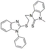 1-METHYL-3-(2-[(1-PHENYL-1H-BENZIMIDAZOL-2-YL)THIO]ETHYL)-1,3-DIHYDRO-2H-BENZIMIDAZOLE-2-THIONE Struktur