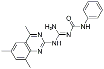 N-{(1E)-AMINO[(4,6,8-TRIMETHYLQUINAZOLIN-2-YL)AMINO]METHYLENE}-N'-PHENYLUREA Struktur