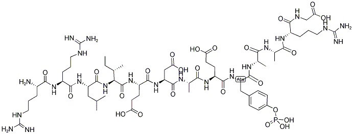 H-ARG-ARG-LEU-ILE-GLU-ASP-ALA-GLU-PTYR-ALA-ALA-ARG-GLY-OH Struktur
