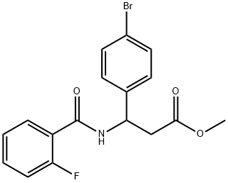 METHYL 3-(4-BROMOPHENYL)-3-[(2-FLUOROBENZOYL)AMINO]PROPANOATE Struktur