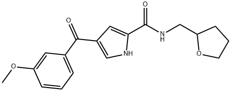 4-(3-METHOXYBENZOYL)-N-(TETRAHYDRO-2-FURANYLMETHYL)-1H-PYRROLE-2-CARBOXAMIDE Struktur