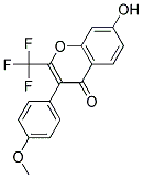 7-HYDROXY-3-(4-METHOXY-PHENYL)-2-TRIFLUOROMETHYL-CHROMEN-4-ONE Struktur