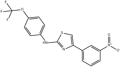 (4-(3-NITROPHENYL)(2,5-THIAZOLYL))(4-(TRIFLUOROMETHOXY)PHENYL)AMINE Struktur