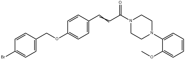 (E)-3-(4-[(4-BROMOBENZYL)OXY]PHENYL)-1-[4-(2-METHOXYPHENYL)PIPERAZINO]-2-PROPEN-1-ONE Struktur