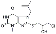 8-[(3-CHLORO-2-HYDROXYPROPYL)SULFANYL]-3-METHYL-7-(2-METHYL-2-PROPENYL)-3,7-DIHYDRO-1H-PURINE-2,6-DIONE Struktur