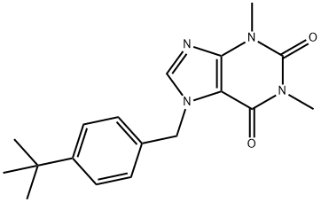 7-(4-TERT-BUTYLBENZYL)-1,3-DIMETHYL-3,7-DIHYDRO-1H-PURINE-2,6-DIONE 結(jié)構(gòu)式